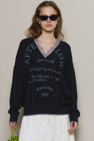 Printed Knit Tops/メゾンスペシャルMAISON SPECIAL MAISON SPECIAL(メゾンスペシャル)｜Printed Knit Tops/プリントニット