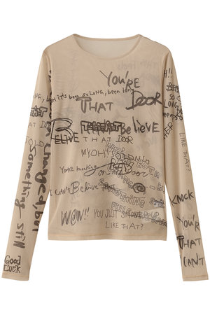 MAISON SPECIAL(メゾンスペシャル)｜Hand Writing Mesh Tops/ハンド