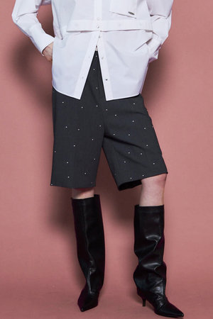 MAISON SPECIAL(メゾンスペシャル)｜Studs Worsted Shorts/スタッズ
