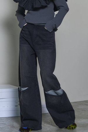 【花梅】MAISON SPECIAL メゾンスペシャル デニムパンツ 黒 花梅】MAISON SPECIAL メゾンスペシャル デニムパンツ 黒 UNISEX