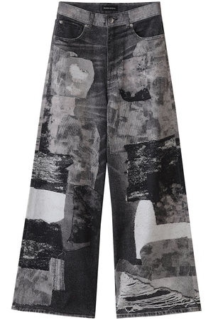 MAISON SPECIAL(メゾンスペシャル)｜Patchwork Printed Denim Pants