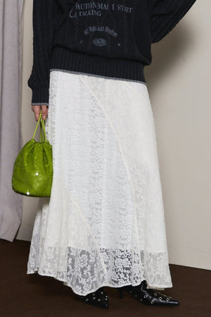 MAISON SPECIAL(メゾンスペシャル)｜Random Lace Flare Skirt/ランダム