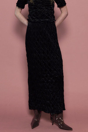 MAISON SPECIAL(メゾンスペシャル)｜Velor Shirring Skirt/ベロア