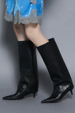 ★良品♪ メゾンスペシャル　Wide Long Boots ゼブラ柄 ☆良品♪ メゾンスペシャルWide Long Boots ゼブラ柄
