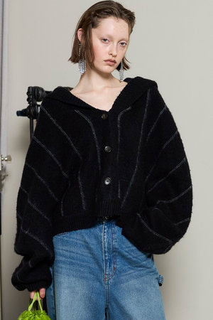 MAISON SPECIAL(メゾンスペシャル)｜Power Shoulder Hood Knit