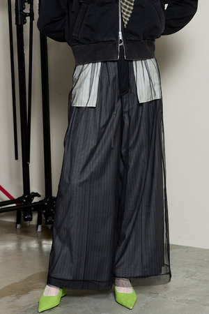 MAISON SPECIAL(メゾンスペシャル)｜Tulle Layered Slacks/チュール