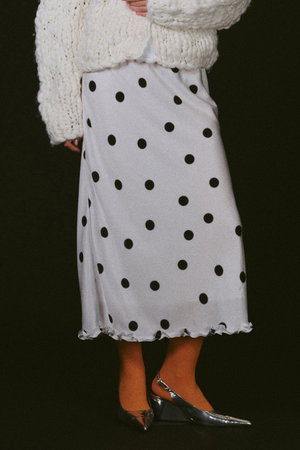 MAISON SPECIAL(メゾンスペシャル)｜Dot Frill Midi-length Skirt