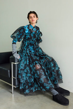 MAISON SPECIAL(メゾンスペシャル)｜2-way tulle Volume Flower Print