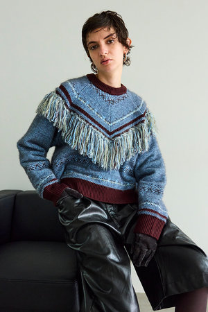 MAISON SPECIAL(メゾンスペシャル)｜Fringe Feather Knit/フリンジ