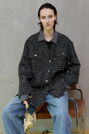 MAISON SPECIAL(メゾンスペシャル)｜【予約販売】Fringe Tweed Long