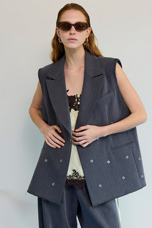 MAISON SPECIAL(メゾンスペシャル)｜Eyelet Over Gilet/アイレット