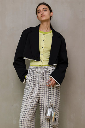 MAISON SPECIAL(メゾンスペシャル)｜Back-Tulle Short Jacket/バック