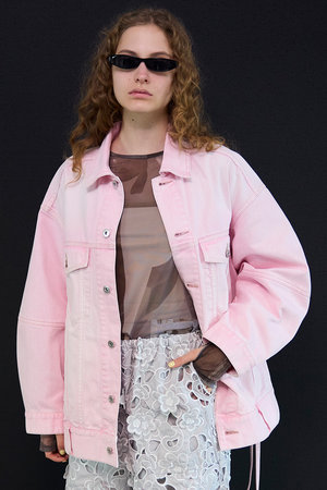 【新品未使用】メゾンドシャンティ ピンクブルゾン アウター MAISON SPECIAL(メゾンスペシャル)｜【予約販売】2WAY Over Denim