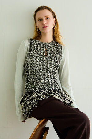 【新作】MAISON SPECIAL フリンジメッシュベスト メゾンスペシャル MAISON SPECIAL(メゾンスペシャル)｜Fringe Mesh Vest/フリンジ