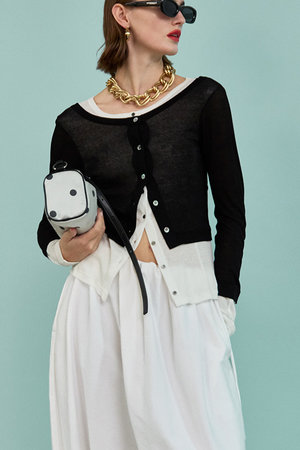 Maison special Top/2WAYネックバイカラーコンフィートップ MAISON SPECIAL（メゾンスペシャル） 2WAY Neck Bicolor Comfort Top