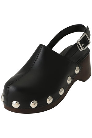 MAISON SPECIAL(メゾンスペシャル)｜Volume Studded Wood Clogs