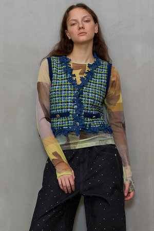 MAISON SPECIAL(メゾンスペシャル)｜Tweed Knit Vest/ツイードニット