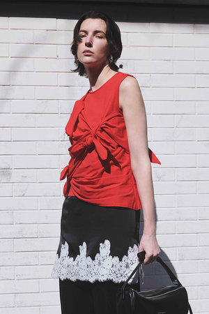 【未使用品】maison de R メゾンドアール　ノースリーブ ねじれトップス MAISON SPECIAL(メゾンスペシャル)｜Knot Sleeveless T-Shirt/ノット