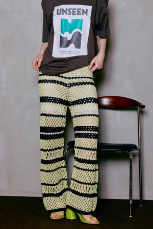MAISON SPECIAL(メゾンスペシャル)｜Multi Border Crochet Pants