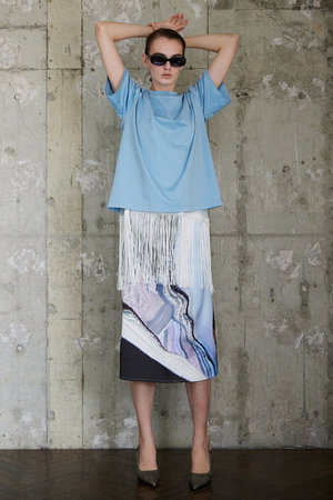 MAISON SPECIAL(メゾンスペシャル)｜Book Wave 2WAY High-Slit Skirt
