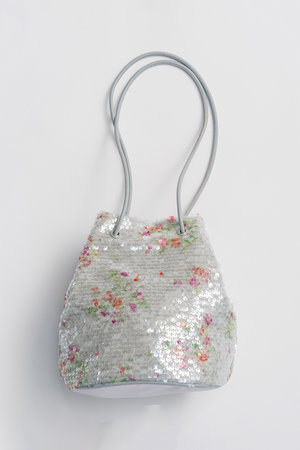 MAISON SPECIAL(メゾンスペシャル)｜Flower Sequin Drawstring Bag 