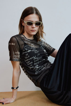 MAISON SPECIAL(メゾンスペシャル)｜Hand-Knit Mesh T-Shirt/ハンド