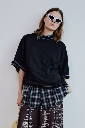 MAISON SPECIAL(メゾンスペシャル)｜Multi-Way Color Stitch-Over T