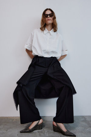 最終お値下 MAISON SPECIAL SkirtVolume Pants MAISON SPECIAL(メゾンスペシャル)｜Wrap-Draped Skirt Pants/ラップ