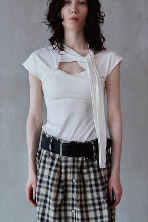 MAISON SPECIAL(メゾンスペシャル)｜Cut-Out Bow Tie Bolero Layered