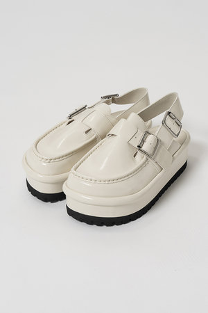MAISON SPECIAL　ボリュームバルーンロンパース　白 MAISON SPECIAL(メゾンスペシャル)｜Volume Sole Slingback Mules