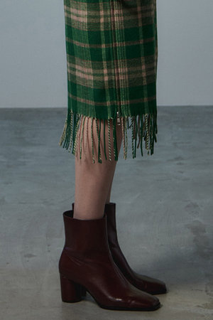 MAISON SPECIAL(メゾンスペシャル)｜Multi-Fabric Square Short Boots