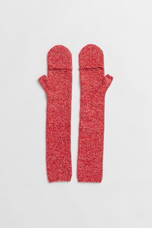 MAISON SPECIAL ニット グローブ 手袋 レッド タグ付き MAISON SPECIAL(メゾンスペシャル)｜【予約販売】Long Knit Gloves