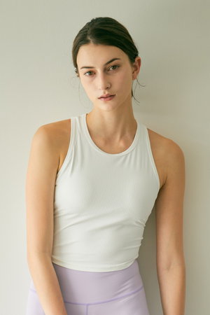 Julier(ジュリエ)｜ソフトリブタンクトップ/ホワイト の通販｜ELLESHOP