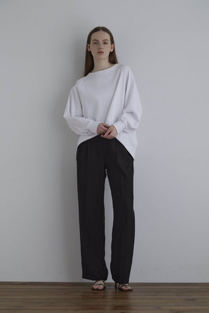 LE PHIL(ル フィル)｜シアーローンパンツ/ブラック の通販｜ELLESHOP 