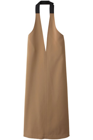 LE PHIL(ル フィル)｜ダブルクロスホルターネックワンピース/ベージュ