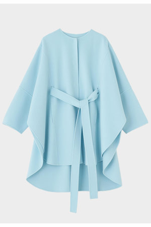 【新品タグ付】LE PHIL ソフトウールリバーポンチョ　ネイビー0サイズ 今週の新作アイテム③】毎年、即完売する伝説の一枚「LE PHIL」ソフト