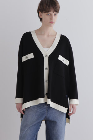 LE PHIL(ル フィル)｜オーバーサイズニットジャケット/ブラック の通販