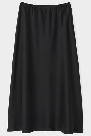 LE PHIL(ル フィル)｜クラシックサテンスカート/ブラック の通販