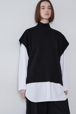 【極美品】LE PHIL（ルフィル）ミラノリブジレ ブラック LE PHIL(ル フィル)｜《LE PHIL》バックオープンジレ/ブラック の通販