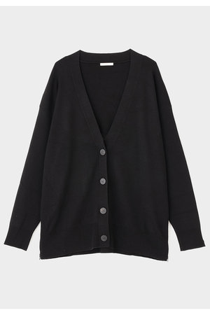 LE PHIL(ル フィル)｜ウールハイゲージカーディガン/ブラック の通販