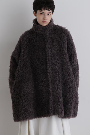 LE PHIL(ル フィル)｜ダブルニードルファーコート/グレー の通販