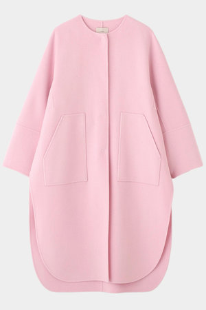 LE PHIL(ル フィル)｜ソフトウールリバーコート/ピンク の通販