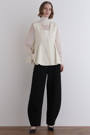 LE PHIL(ル フィル)｜トリプルクロスカーブパンツ/ブラック の通販