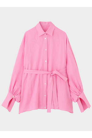 LE PHIL(ル フィル)｜【予約販売】リネンブラウス/ピンク の通販