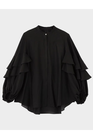 LE PHIL(ル フィル)｜【予約販売】スタンドカラーフリルブラウス