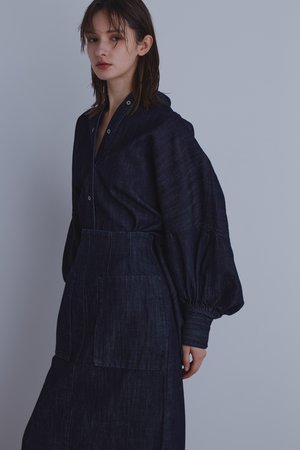 極美品✨️23SS　ルフィル　ルーズデニムブラウス シャツ　インディゴネイビー LE PHIL(ル フィル)｜《LE PHIL》ルーズデニムブラウス/ネイビー の