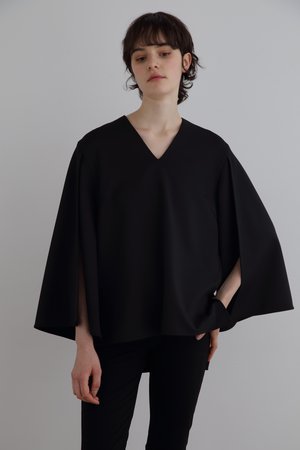 LE PHIL(ル フィル)｜ハイストレッチダンボールブラウス/ブラック の