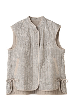 KID BLUE(キッドブルー)｜LIBERTYキルトベスト/アイボリー の通販