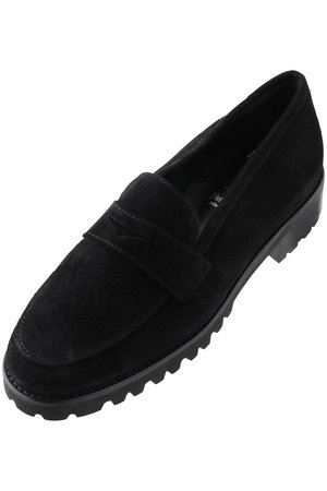 LucaGrossi(ルカ グロッシ)｜スエードローファー/ブラック の通販