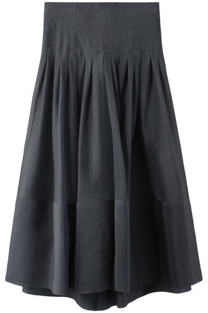 BLAMINK(ブラミンク)｜シルクオーガンジータックロングスカート/ミッド  